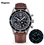 Sugess Pilot Watch Handwind Chronograph Mechanical Wristwatch (with code) SUGESS Official Store