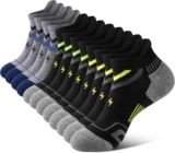 SukModen Ankle Running Socks for Men, Performance Anti-Blister Mens Trainer Socks, Moisture Wicking Sports Cotton Sock for Gym, Walking, Cycling and Daily