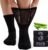 SukModen Bamboo Diabetic Socks for Men, Soft Top Cushioned Seamless Socks for Swollen Feet and Ankles, Loose Top Hospital Socks 3/6 Pairs