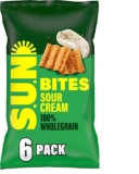 Sunbites Sour Cream & Cracked Black Pepper Multipack Snacks Crisps 6x25g