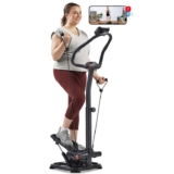 Sunny Health & Fitness Mini Steppers for Exercise at Home, Stair Step Machine with Resistance Bands for Full Body Cardio Equipment
