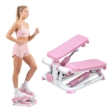 Sunny Health & Fitness Pink Mini Stepper with Adjustable Height