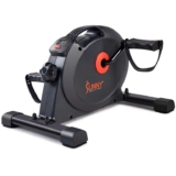 Sunny Health & Fitness Smart Mini Bike, Under Desk Pedal Arm/Leg Exerciser SunnyFit App, Dual Function, Low-Impact Cycle Workout,