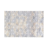 Sunset Geo Strips Rug – Grey and Gold