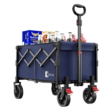 Sunula 220LBS Folding Camping Trolley, Heavy Duty 120L Large Capacity with All-Terrain Wheels – Sold & Shipped By Uking Online