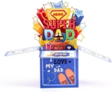 Super Dad 3D Pop-Up Greeting Card, Fathers Day Hero Theme, I Love My Dad Box Card