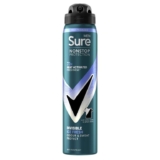 Sure Men Nonstop Protection Invisible Ice Fresh Deodorant Body Spray 250ml (£1.53 S&S)