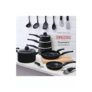 Swan Black Townhouse 3 Piece Saucepan Set