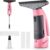 Swan x Lynsey SC59010QOC Rechargeable Cordless Window Vacuum Cleaner with Extension Pole, 35 Mins Runtime, Includes Spray Bottle with Cloth Holder / 2x Washable Microfiber Cloth, Pink