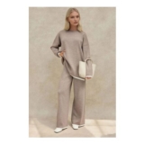 Sweater & Wide Leg Pants Knit Co-Ords Set