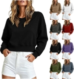 Sweatshirts For Women UK Oversized Crewneck Cropped Pullover Casual tops