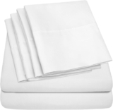 Sweet Home Collection 6 Piece 1500 Supreme Collection Brushed Microfiber Deep Pocket Bed Sheet Set-2 Extra Pillow Cases, Great Value, Rv Short Queen, White