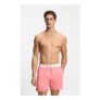 Swim Shorts with Contrast Logo and Piping
