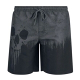 Swim Shorts with Skull Print Swim Shorts Grey-Black by Black Premium by EMP