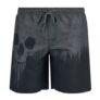 Swim Shorts with Skull Print Swim Shorts Grey-Black by Black Premium by EMP