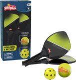 Swingball Pickleball and Bat Set, 2 Lightweight Paddles, Real Pickleball & Rubber Ball, Fun Beginner & Pro Game, Play Anywhere, For Ages 4