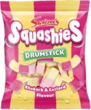 Swizzels Squashies Drumstick Sweets, Rhubarb and Custard Flavour, 140g (£0.67 / £0.64 max S&S)
