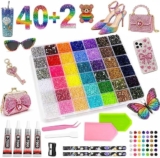 Sztiylit 42 Colors Bedazzling Kit, 34000 Pcs Resin Jelly Rhinestones