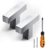 T Bar Square Cabinet Knobs Set of 20 Brushed Satin Finish Steel Handles