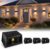 T-SUN Solar Powered Wall Lights Outdoor Garden, Up and Down Solar fence Light, 3000K Warm White, Adjustable Beam Angle, IP65 Waterproof for Front Porch, Fence, Patio, Backyard, Deck,Garden, Pool, 4PCS