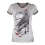 T-Shirt with Raven Print T-Shirt Grey by Black Premium by EMP