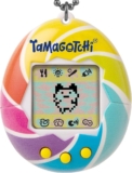 TAMAGOTCHI Bandai Original Candy Swirl Shell Original Cyber Pet 90s Adults and Kids Toy with Chain Retro Virtual Pets are Great Boys and Girls Toys or Gifts for Ages 8