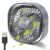 TANNESS Desk Fan, USB, 360 Rotation Small, Portable Quiet, 3 Speed Fans & Strong Airflow, Grey
