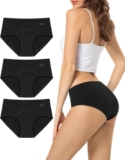 TANSTC Period Pants for Women, Leakproof Period Underwear Pack of 3 Heavy Flow 60ML Absorbency, Added Period Protection, Soft Breathable Fabric ,Washable Reusable, Postpartum Friendly
