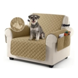 TAOCOCO 1-Seater Waterproof Sofa Cover with Pockets, Honey Sand