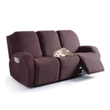 TAOCOCO Recliner Chair Cover 3-Piece Stretch Sofa Covers Coffee