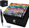TBC The Best Crafts Dual-Tip Alcohol Markers Premium Artist Sketch Markers for Adults, Permanent Alcohol Marker Pens for Drawing (168 Colors)
