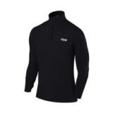 TCA Fusion Long Sleeve Running Top 1/4 Zip Black XXL