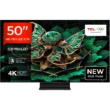 TCL 50C7K-UK 50 Inch QD-Mini LED TV, 4K HDR, Dolby Vision IQ & Atmos, HVA Panel, 144Hz Motion Clarity Pro, at checkout