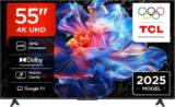 TCL 55V6C-UK 55 4K Ultra HD, HDR TV, Smart TV Powered by Google TV, 2025, voucher applied at checkout