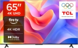 TCL 65PF650K 65-inch 4K Ultra HD, HDR TV, Smart LED Fire TV (Dolby Vision, Dolby Atmos, DTS, HDR 10, Alexa built-in, Airplay2, Miracast)