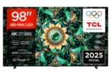 TCL 98Q7C-UK QD-Mini LED TV, 4K HDR Premium 2600, Smart TV Powered by Google TV With £30 Discount At Checkout