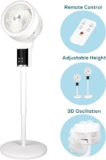 TCP Black Quiet Oscillation Pedestal Fan ( Thursday Delivery / Black or White / Remote )