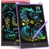 TECJOE 2 Pack 10 Inch LCD Writing Tablet for Kids, Mess-Free Drawing Tablet