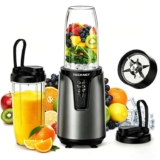 TECKNET Personal Blender Smoothie Maker, 1000W Powerful 25,000PRM, Blends Fruit & Vegetables, 2x600ml
