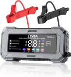 TEMOLA Car Battery Charger & Trickle Charger for Car Battery with Pulse Repair & Digital Display, 12V Battery Maintainer Compatible with CAR AGM MOTO LiFePO4 Batteries