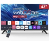 TESLA 43 Direct LED 4K HDR Smart Web OS TV – T43S4K, Freeview HD, Dolby Audio & Free TV Wallmount Bracket