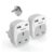 TESSAN UK to European Plug Adapter, Type E F EU Travel Adapter with USB