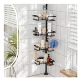 THKVESN Telescopic Shower Caddy, 4-Tier Corner Organiser