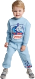 THOMAS & FRIENDS Boys Tracksuit Jogger Set – 2 Piece Light Blue Sweatshirt And Joggers Outfit, Cotton Rich Comfort, Ribbed Trims, Elasticated Waist, Easy Pull On Fit, Everyday Daywear Set
