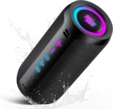 TIMU Bluetooth Speaker Portable Wireless Bluetooth Speakers with HD Stereo Sound, Bluetooth 5.4 TWS Pairing 30H Battery Life with Led Light for Outdoor/Party/Sport/Travel/Gifts.