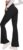 TNNZEET Flared Leggings Women with Pockets Yoga Pants High Waisted Trousers Ladies flares activewear, Black legging for gym, Casual stretchy bootcut trousers for sports walking, 70s bootleg dance pants