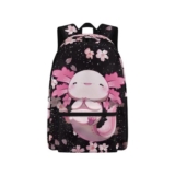 TOADDMOS Cute Axolotl Back to School Backpack for Girls