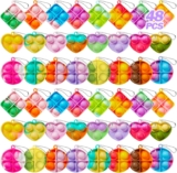 TOANWOD 48 PCS Party Bag Fillers for Kids: Easter Stocking Fillers Fidget Toys Pop Keyring – Eve Box Fillers Bulk Kids Party Favours – Birthday Gifts Class Prize for Girls Boys Unisex