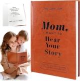 TOGETDREAM Mom, I Want To Hear Your Story, A Mothers Guided Journal To Share Her Life & Her Love Tell Me Your Story Mum Meaningful Memory Journal Leather Wrapped Hardback for Mom Great Gift