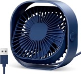 TOPK 4 Inch USB Mini Portable Fan, 3 Speeds, Quiet Sold By TOPK Official Store (Blue & Black £4.69 – other colours 20p More)